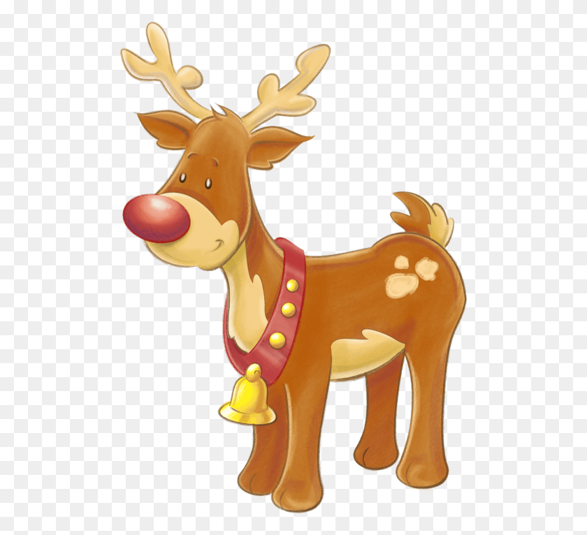 500x706 Christmas Rudolph, Mammal, Animal, Deer HD PNG Download