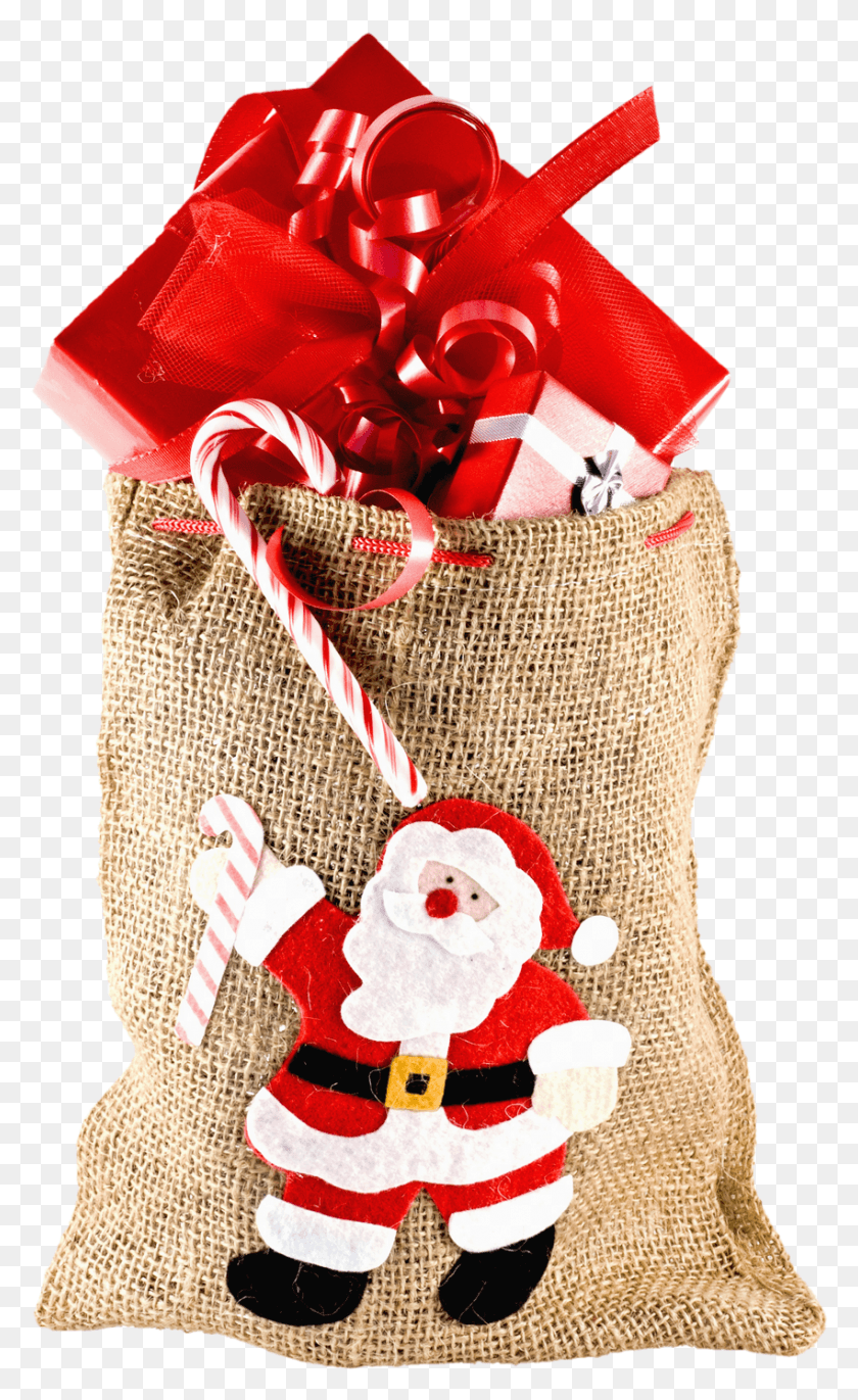 850x1429 Christmas Sack Gift Transparent Image Gift, Bag HD PNG Download