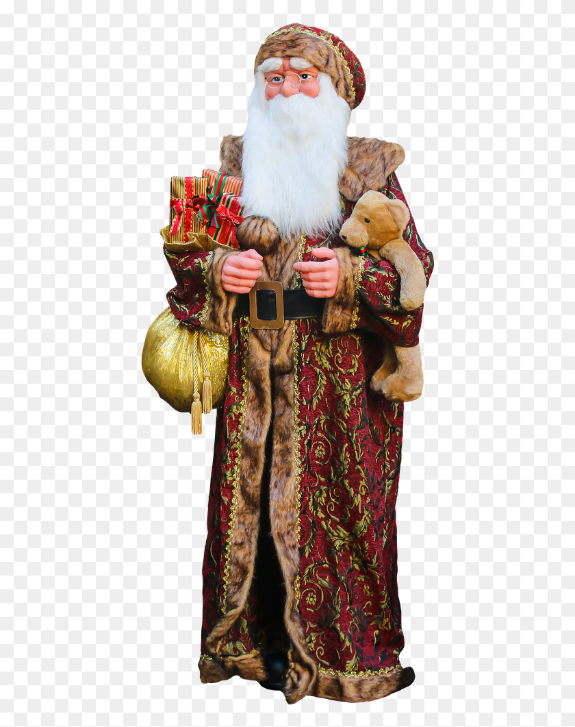 434x1001 Рождество Санта-Клаус Николай Санта-Клаус, Одежда, Одежда, Костюм Hd Png Скачать
