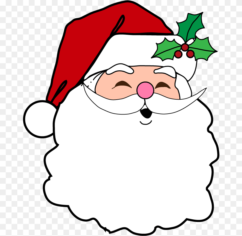 683x822 Christmas Santa Face Transparent Images1 Christmas Images To Draw, Winter, Person, People, Outdoors Sticker PNG