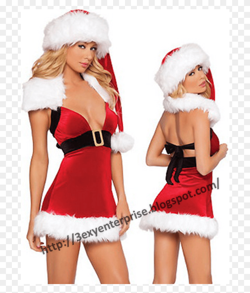702x924 Рождественская Сексуальная Девушка Санта-Клауса, Костюм, Одежда, Одежда Hd Png Скачать