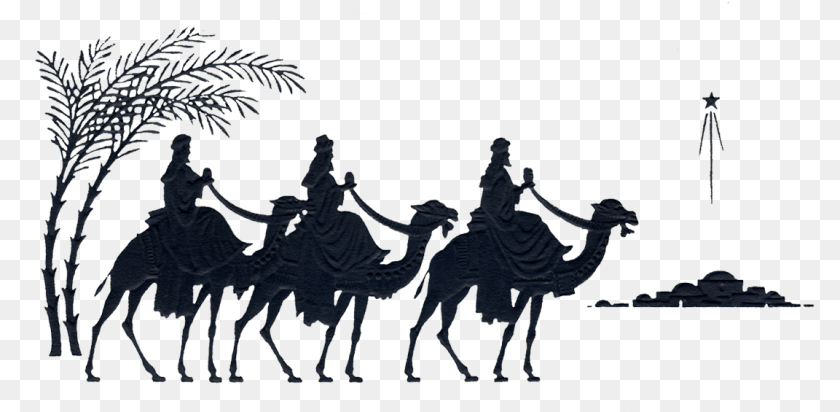 Christmas Silhouettes Three Wise Men, Plant, Art, Animal, Horse PNG