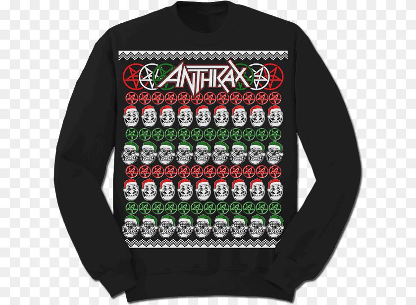 Christmas Skulls Sweater, Clothing, Knitwear, Long Sleeve, Sleeve PNG