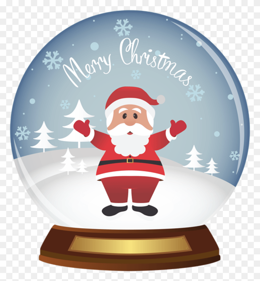 779x846 Christmas Snow Globe Clipart, Balloon, Ball, Face HD PNG Download