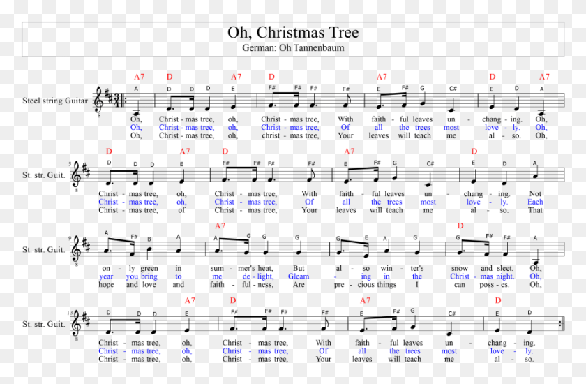 884x556 Christmas Song Oh Christmas Tree Demch O History Chords Oh Christmas Tree, Amplifier, Electronics, Stereo HD PNG Download