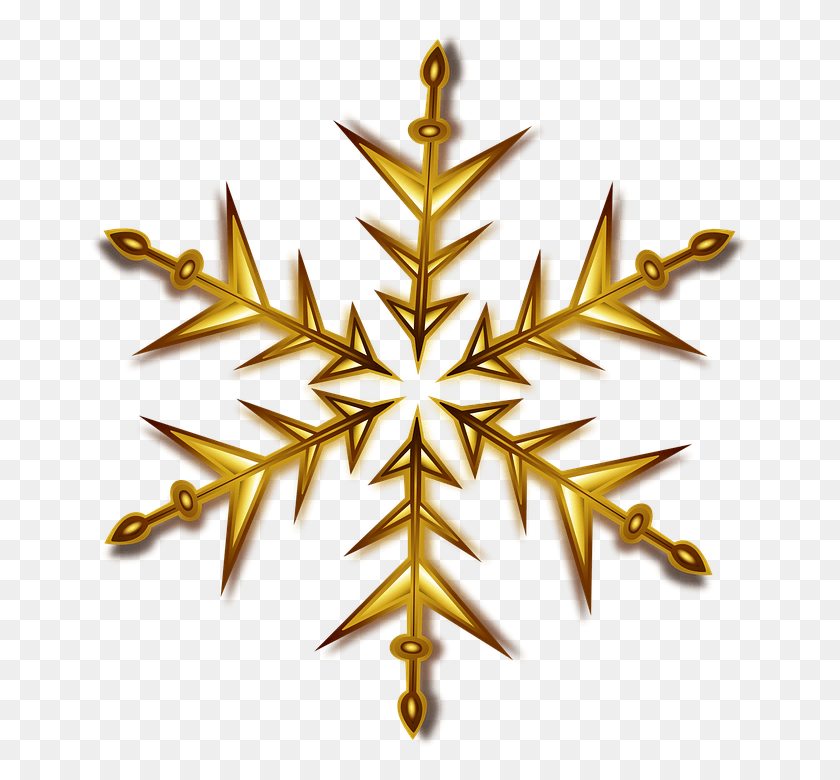 663x720 Christmas Star Vector Gold Snowflake Clipart, Cross, Symbol, Crystal HD PNG Download