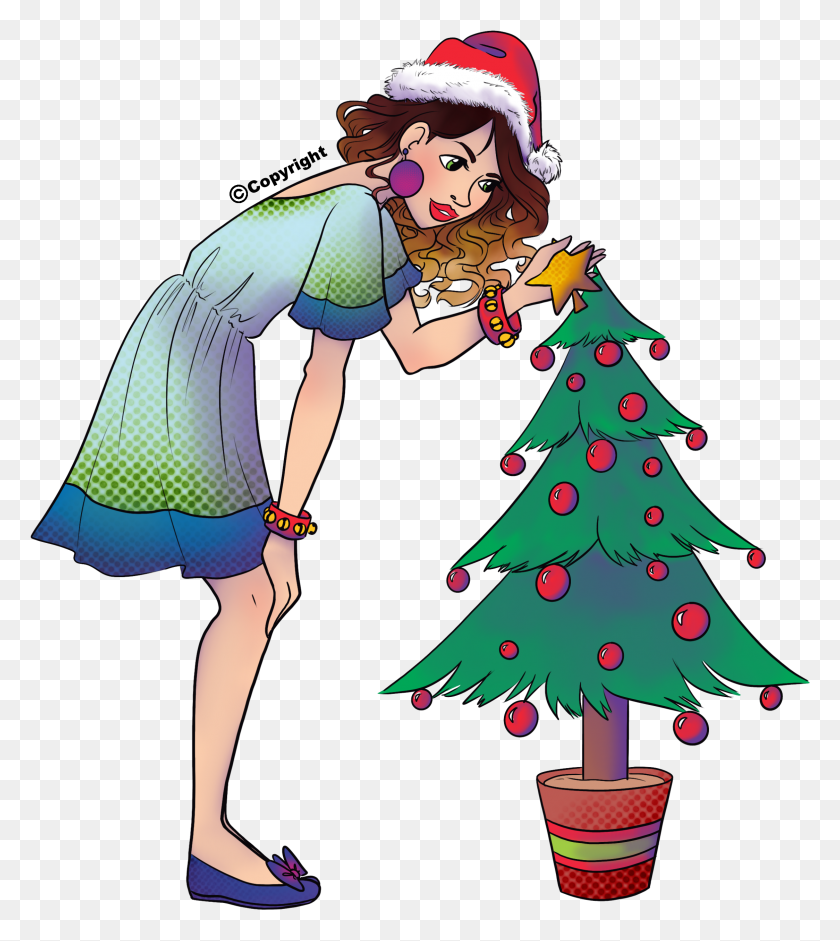 2248x2540 Christmas Stickers Cartoon, Tree, Plant, Christmas Tree Descargar Hd Png