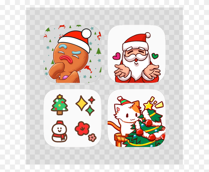 630x630 Christmas Stickers Pack 2019 4 Cartoon, Person, Human, Text Descargar Hd Png