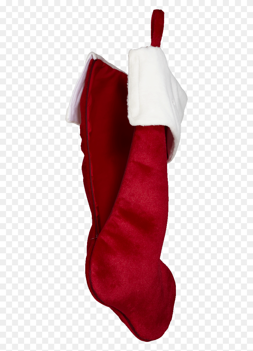 407x1104 Christmas Stocking, Clothing, Apparel, Velvet HD PNG Download