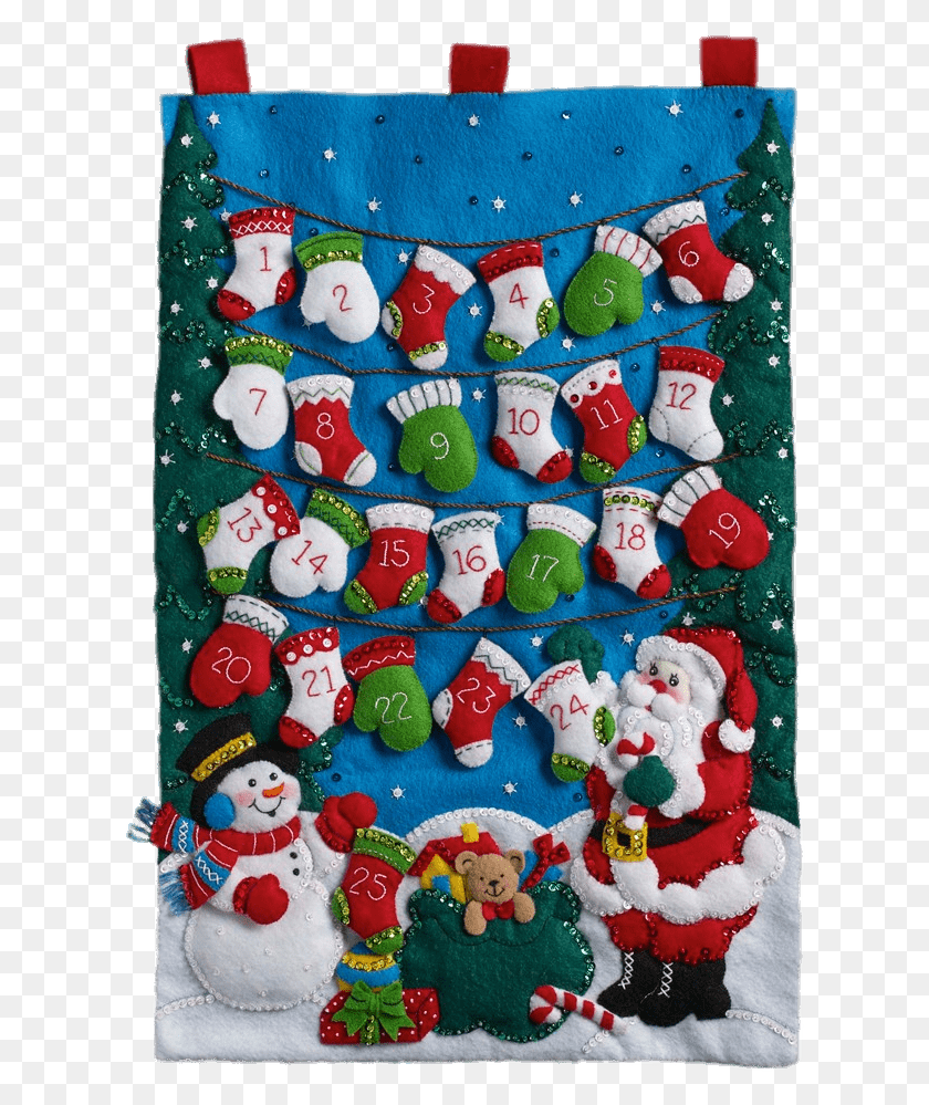 617x939 Christmas Stocking Advent Calendar, Snowman, Winter, Snow HD PNG Download