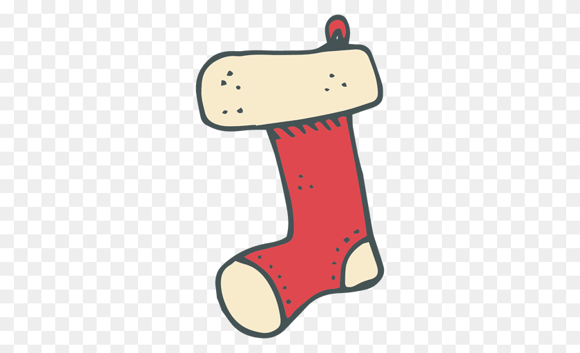 Christmas Stocking Hand Drawn Cartoon Icon, Clothing, Hosiery, Christmas Decorations, Festival Sticker PNG