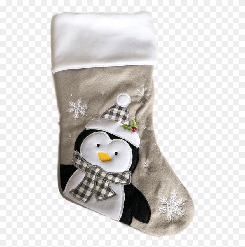 502x785 Рождественский Чулок Пингвин Рождественские Чулки, Снеговик, Зима, Снег Hd Png Скачать