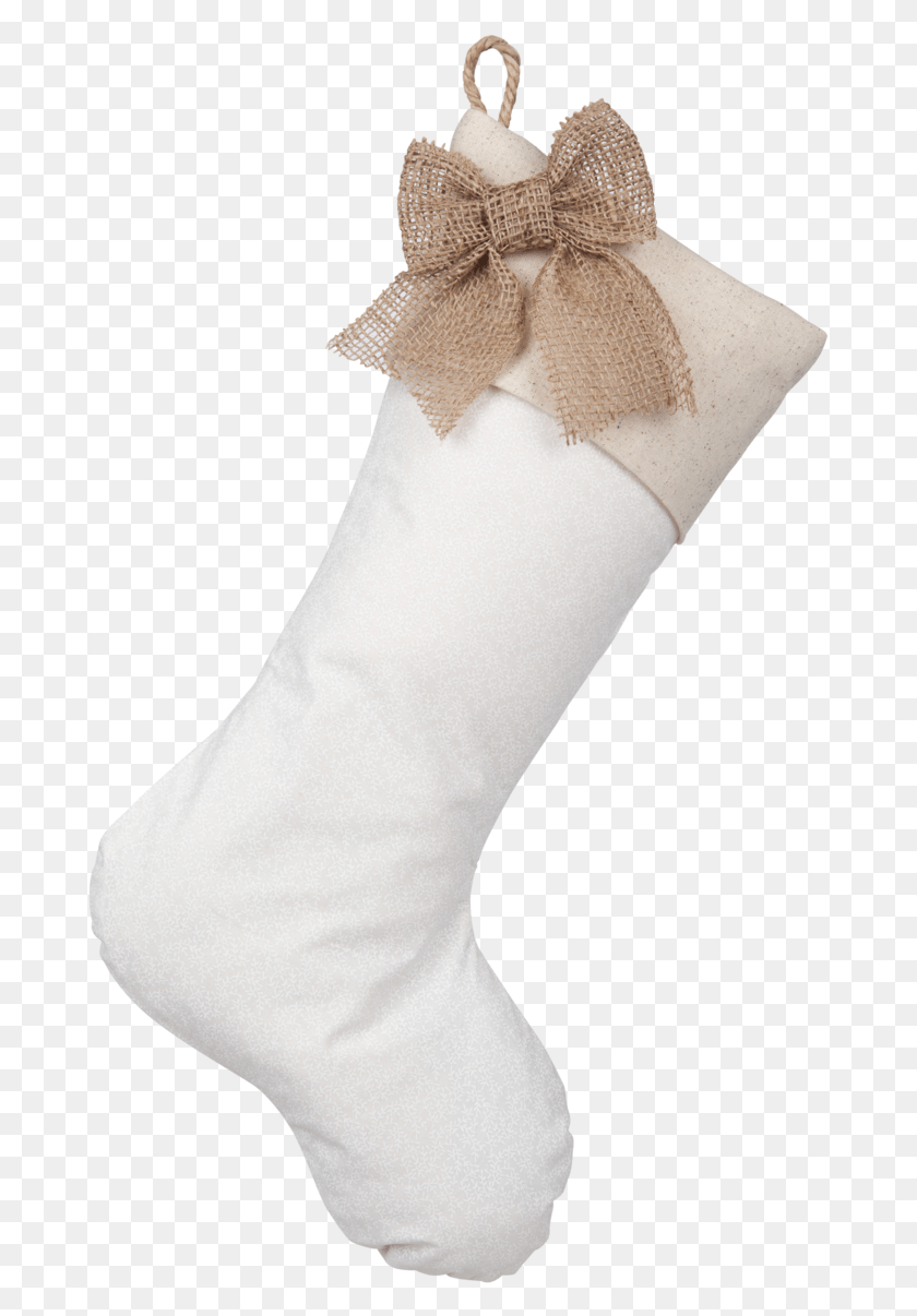 679x1146 Christmas Stocking With Burlap Accents Christmas Stocking, Stocking, Gift, Person HD PNG Download