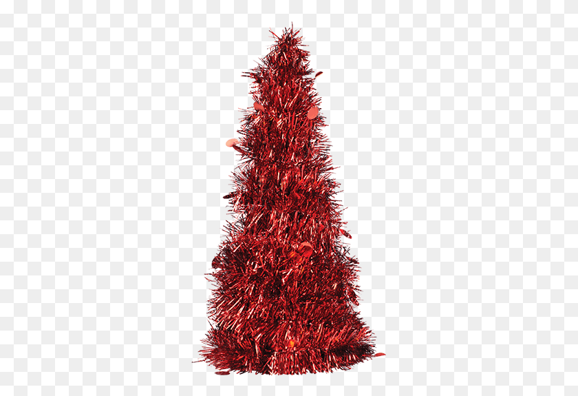 285x515 Christmas Tinsel Tree 31Cm Christmas Tree, Ornamento, Planta Hd Png
