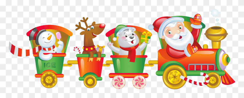 5826x2074 Christmas Train Clipart Free, Performer, Vehicle, Transportation HD PNG Download