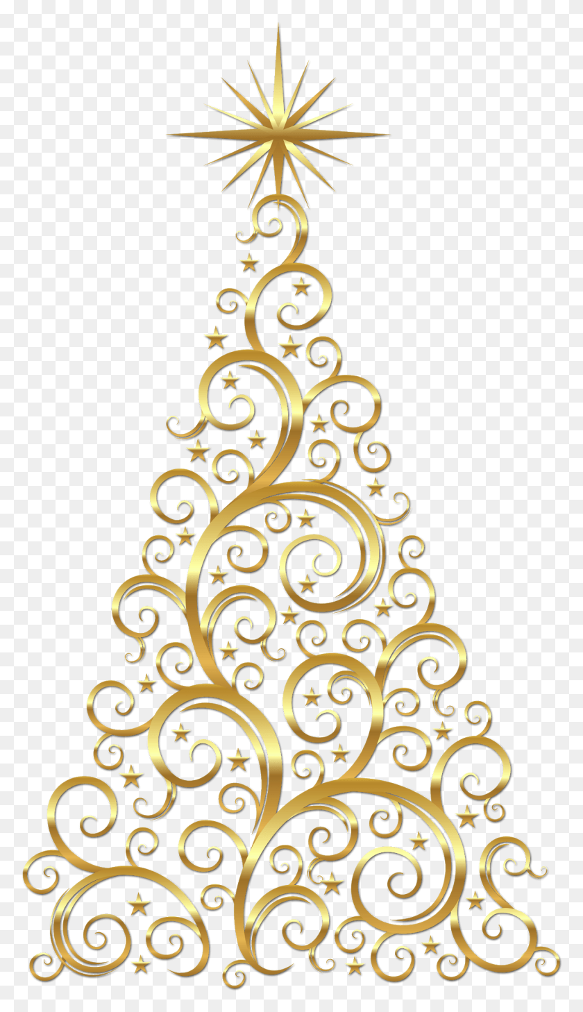 1136x2037 Christmas Tree Christmas Day Gold Christmas Tree Clipart, Graphics, Floral Design HD PNG Download