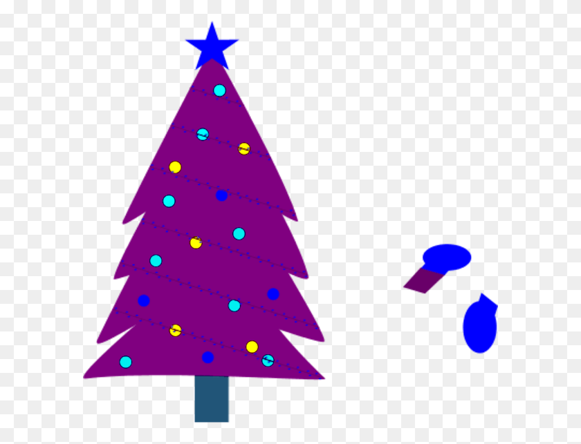 600x583 Christmas Tree Clipart Purple Clipart Purple Christmas Tree, Tree, Plant, Ornament HD PNG Download