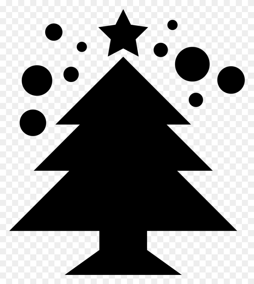 870x980 Christmas Tree Comments New Year Tree Icon, Symbol, Star Symbol, Stencil HD PNG Download