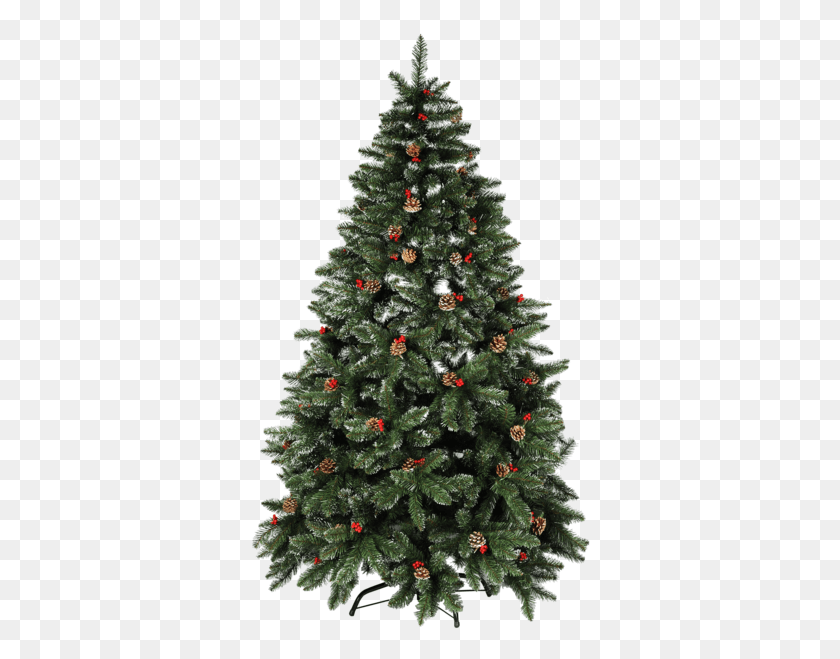 340x599 Christmas Tree Red Berry Artificial Prelit Christmas Trees, Tree, Ornament, Plant HD PNG Download