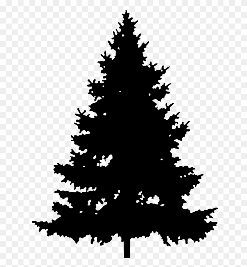 663x847 Christmas Tree Silhouette Silhouette Pine Tree Clipart, Tree, Plant, Ornament HD PNG Download