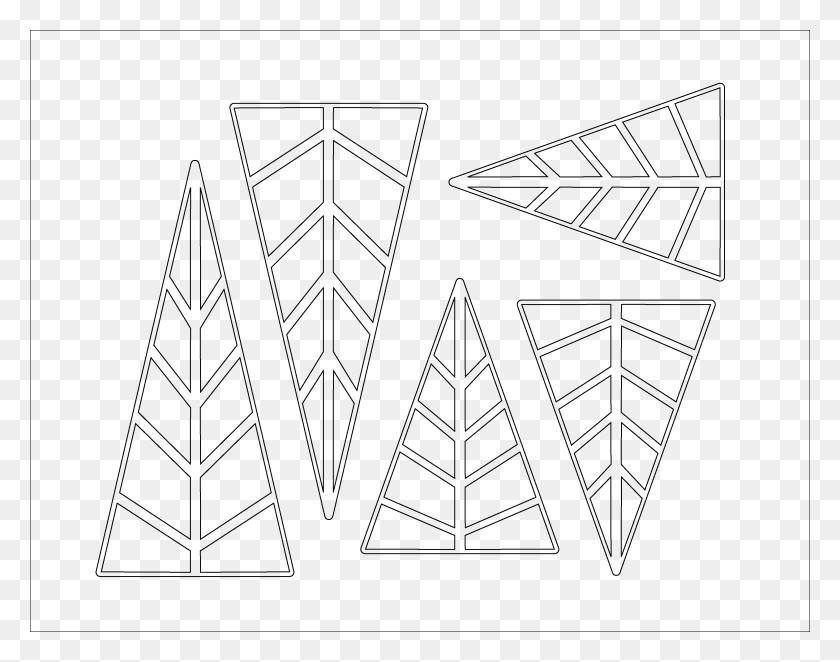 3302x2552 Рождественская Елка Шаблон Передний Треугольник, Узор, Орнамент Hd Png Скачать