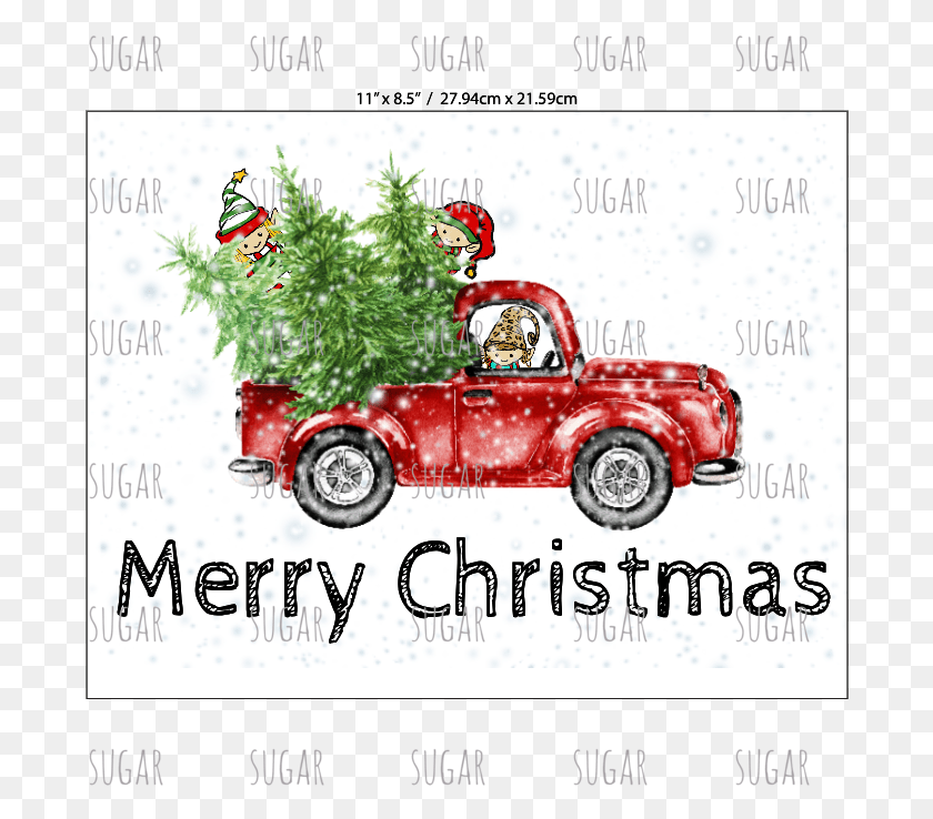 688x678 Christmas Truck Elves Christmas Day, Flyer, Poster, Paper HD PNG Download