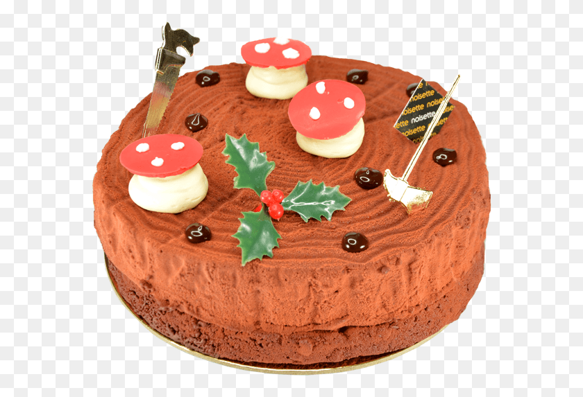 577x513 Christmas Trunk Cake, Birthday Cake, Dessert, Food HD PNG Download