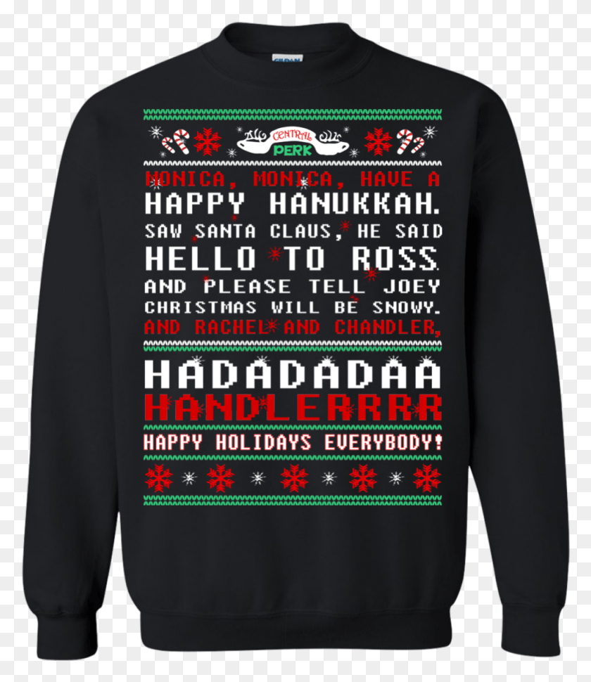 979x1143 Christmas Ugly Sweater Friends Monica Rachel Chandler Ugly Gun Christmas Sweater, Clothing, Apparel, Sleeve HD PNG Download