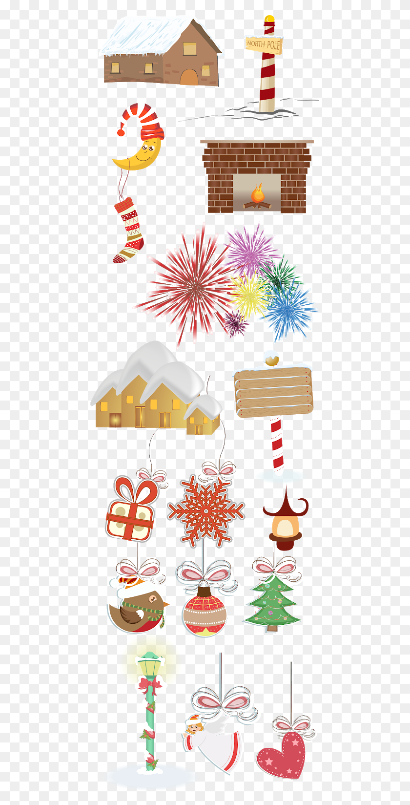 471x1588 Christmas Vector Ornaments Set, Nature, Outdoors, Fireworks HD PNG Download