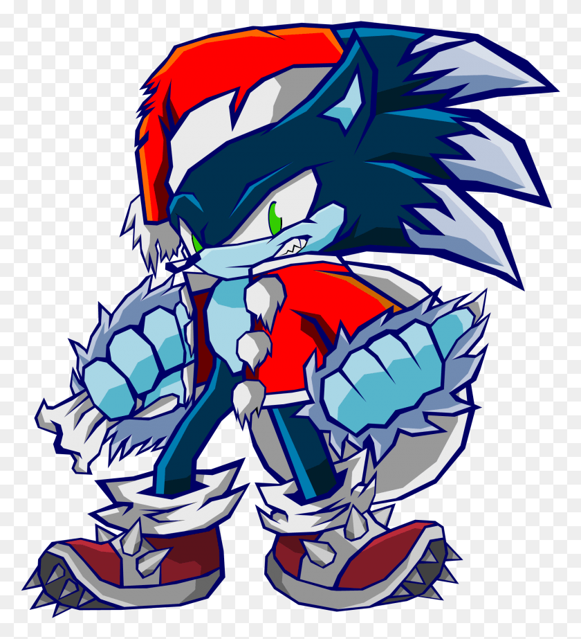 1740x1927 Christmas Werehog Sonic By Cerberean, Dragon, Graphics HD PNG Download
