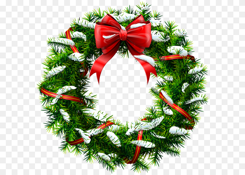 599x600 Christmas Wreath, Plant PNG