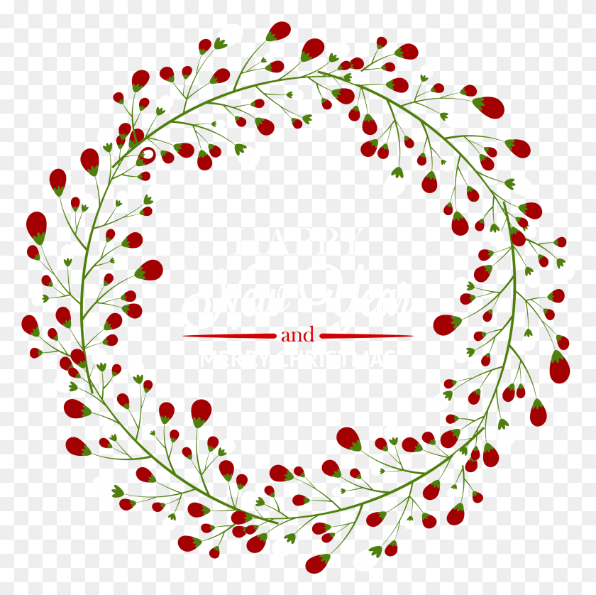 2441x2437 Christmas Wreath Free Christmas Wreath Art, Graphics, Floral Design HD PNG Download