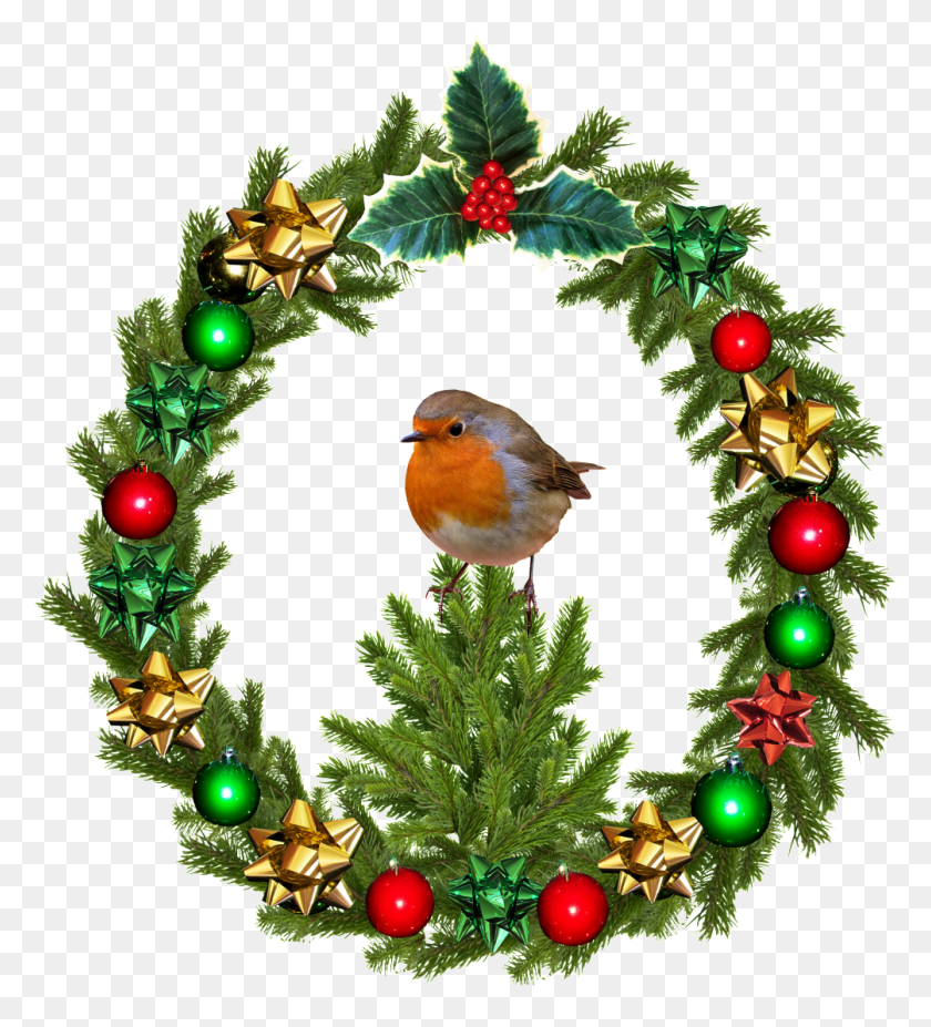 1004x1117 Christmas Wreath International Flags Christmas Tree, Bird, Animal, Tree HD PNG Download