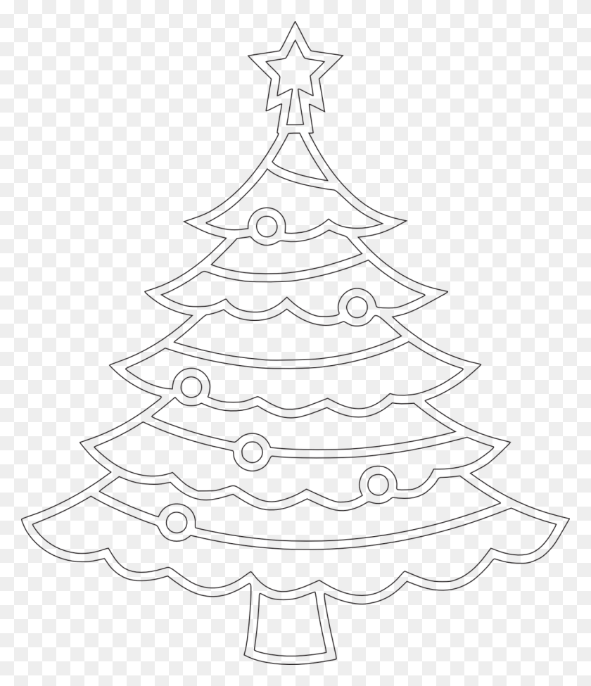 1091x1280 Рождественская Елка Вектор Sketsa Gambar Pohon Natal, Дерево, Растение, Орнамент Hd Png Скачать