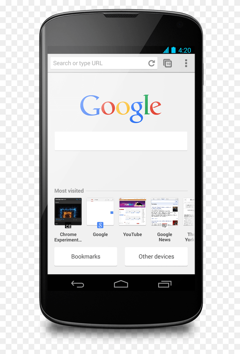 587x1175 Chrome Beta Ntp Android Chrome En Android, Мобильный Телефон, Телефон, Электроника Hd Png Скачать