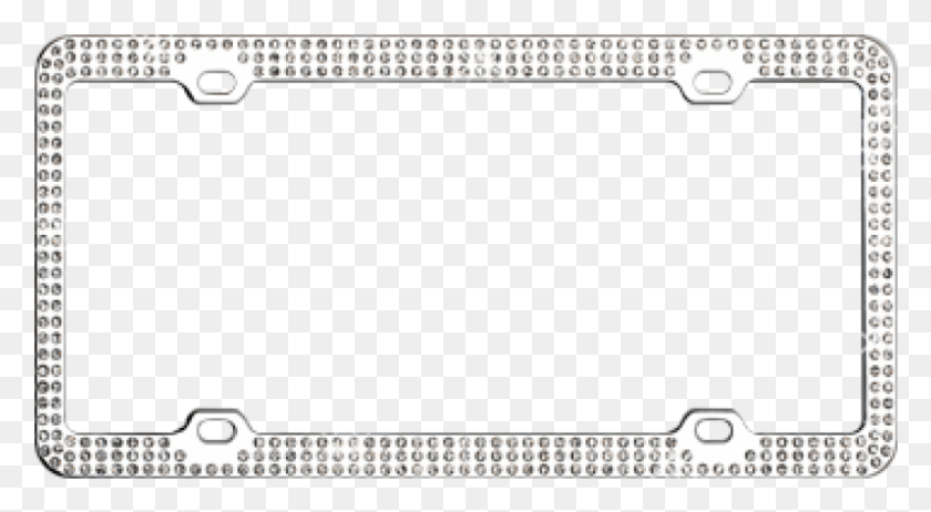 Chrome Coated Metal With Triple Row White Diamonds Tool, Screen, Electronics, Monitor HD PNG Download