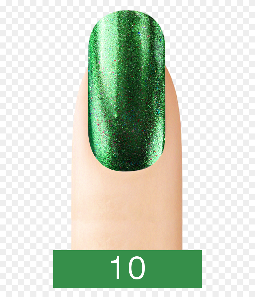 491x919 Chrome Nail Art Effect 10 Green Nail Polish, Aluminium, Foil, Glitter HD PNG Download