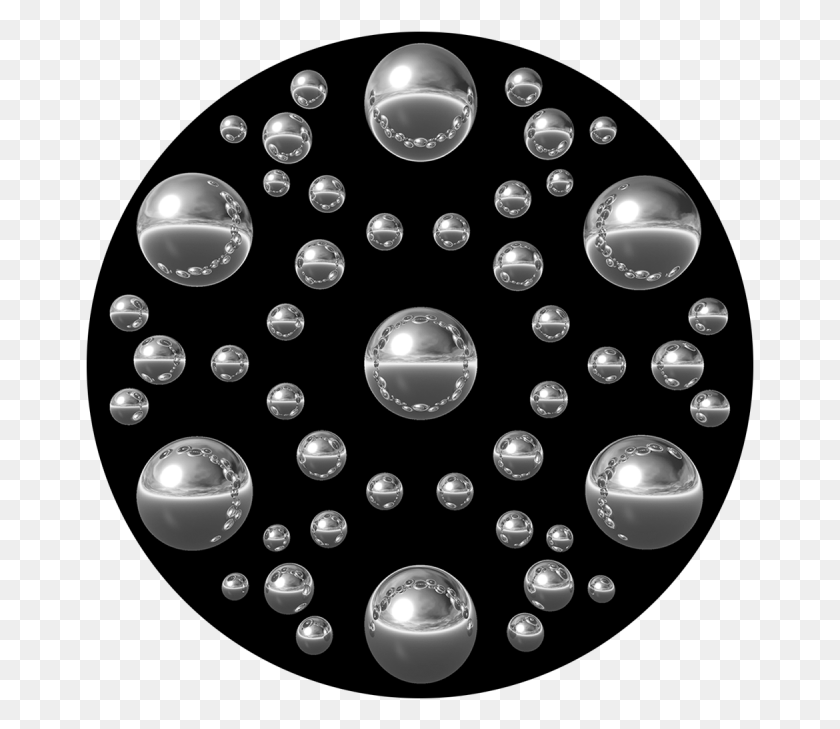 669x669 Хромированные Сферы 3D Модные Настенные Часы Jam Dinding Jam Булат, Сфера, Пузырь Hd Png Скачать