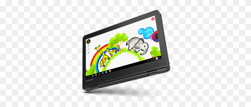 306x298 Chromebook 300e Tent Hero With Pencil 300e Chromebook, Computer, Electronics, Tablet Computer HD PNG Download