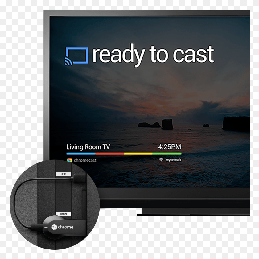 1600x1600 Chromecast - Это Телевизор Google39S Apple Tv, Как Устройство, Позволяющее Использовать Chromecast Vlc, Монитор, Экран, Электронику Hd Png Скачать