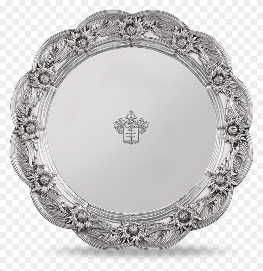 1772x1833 Chrysanthemum Sterling Silver Dinner Plate By Tiffany Serving Tray, Bracelet, Jewelry, Accessories HD PNG Download