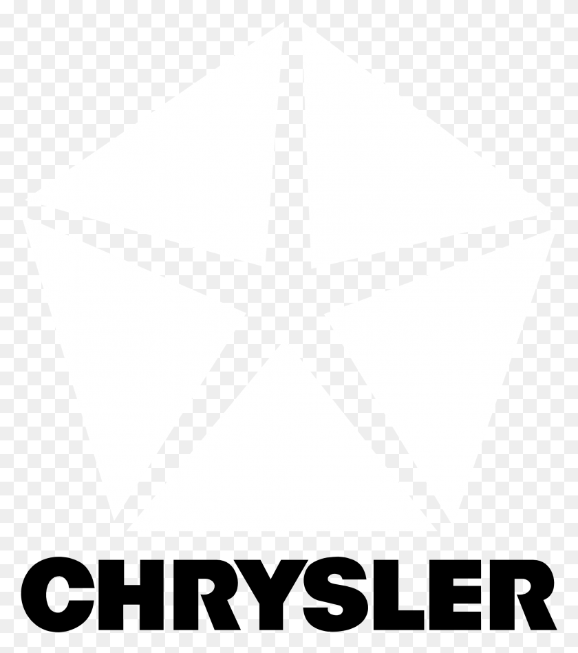 2045x2331 Логотип Chrysler Черно-Белый Chrysler Pentastar, Символ, Символ Звезды, Крест Hd Png Скачать