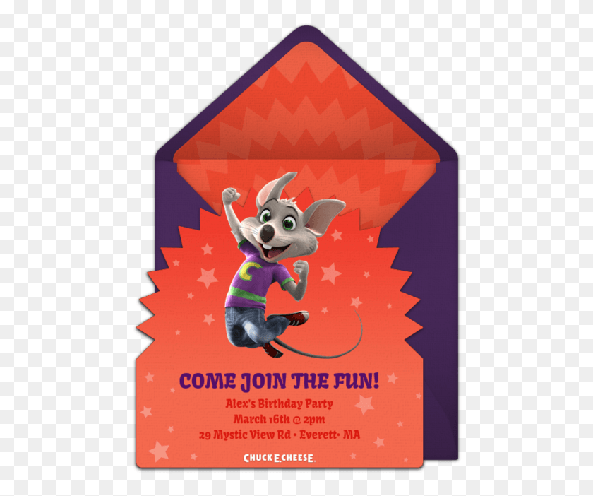 469x642 Chuck E Cheese Invitations, Poster, Advertisement, Flyer HD PNG Download
