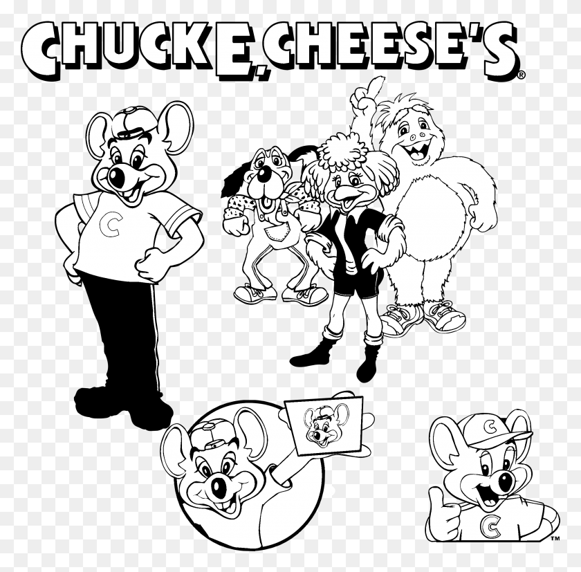 2400x2361 Логотип Chuck E Cheese Черно-Белый Chuck E Cheese Черный И Белый, Текст, Исполнитель, Трафарет Png Скачать
