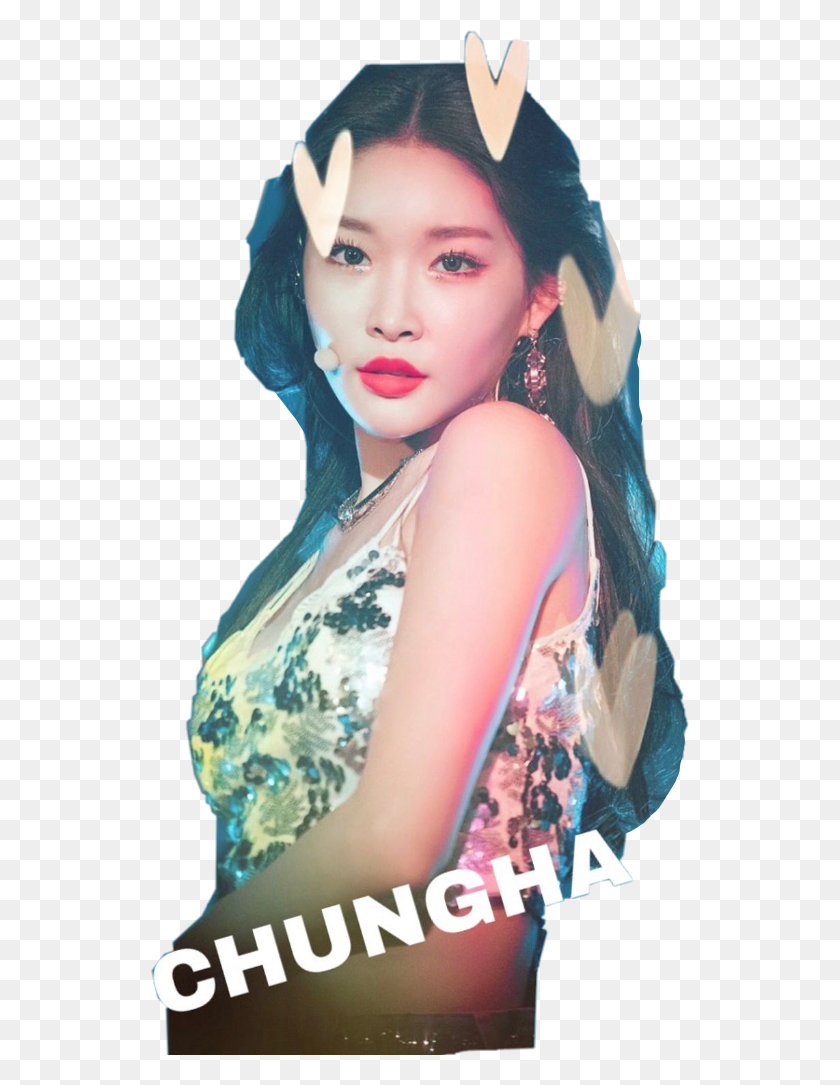 539x1025 Chungha Sticker, Face, Person, Clothing HD PNG Download
