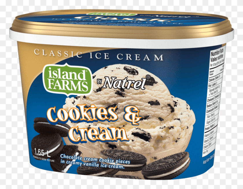 822x626 Chunky Cookies In Creamy Vanilla Ice Cream Island Farms, Tin, Food, Can HD PNG Download