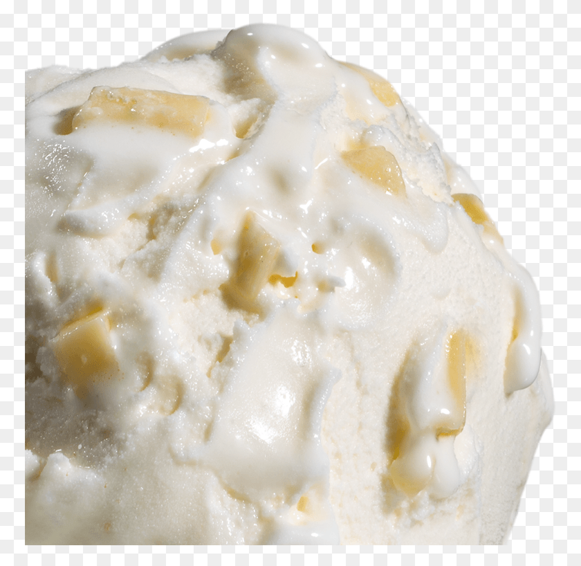 769x758 Chunky White Choc Cropped Gelato, Cream, Dessert, Food HD PNG Download