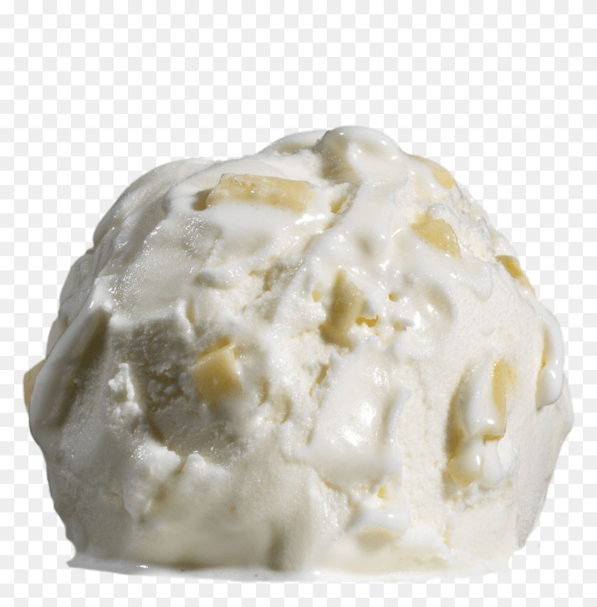 2411x2452 Chunky White Chocolate Ball Ice Cream HD PNG Download
