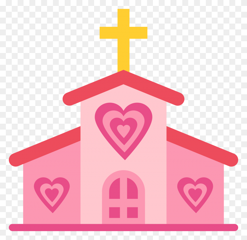 2400x2326 Church Clip Art Pink, Cross, Symbol, Architecture HD PNG Download