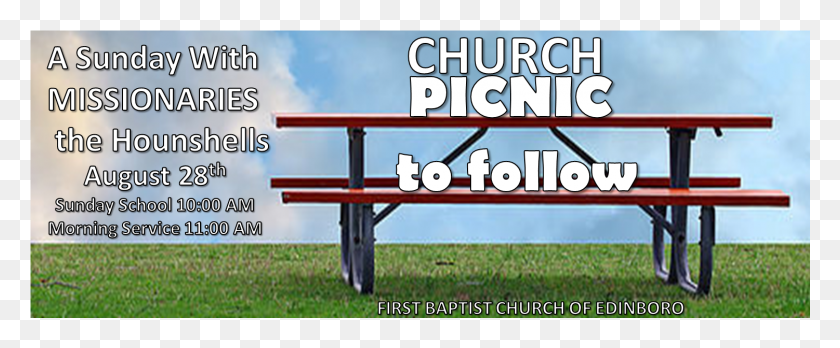 1501x556 Церковный Рекламный Щит Для Пикника, На Открытом Воздухе, Природа, Трава Hd Png Скачать